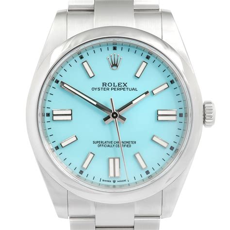 tiffany blue Rolex Oyster perpetual